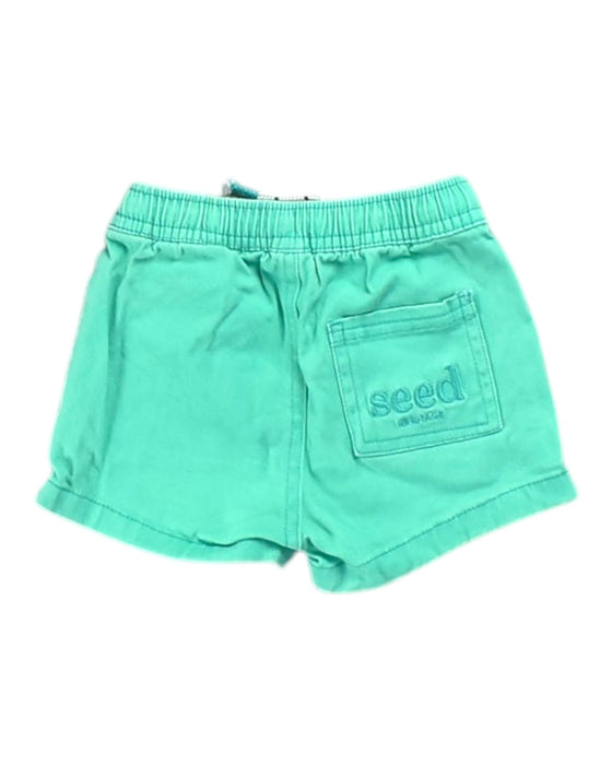 A Green Shorts from Seed in size 3-6M for boy. (Back View)