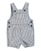 A Navy Overall Shorts from Petit Bateau in size 12-18M for boy. (Front View)