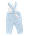 A Blue Long Overalls from Jacadi in size 6-12M for boy. (Back View)