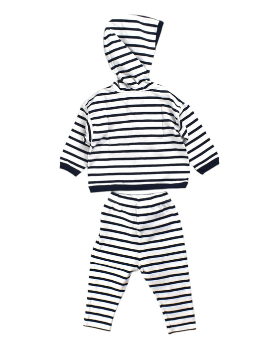 A Navy Pants Sets from Petit Bateau in size 6-12M for boy. (Back View)