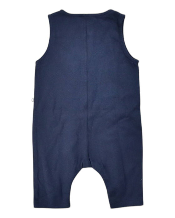 A Navy Sleeveless Rompers from Petit Bateau in size 12-18M for boy. (Back View)