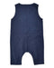 A Navy Sleeveless Rompers from Petit Bateau in size 12-18M for boy. (Back View)