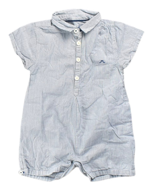 A Blue Short Sleeve Rompers from Chateau de Sable in size 3-6M for boy. (Front View)