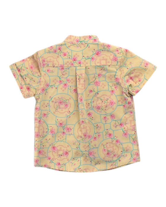 A Beige Short Sleeve Shirts from Le Petit Society in size 6-12M for boy. (Back View)