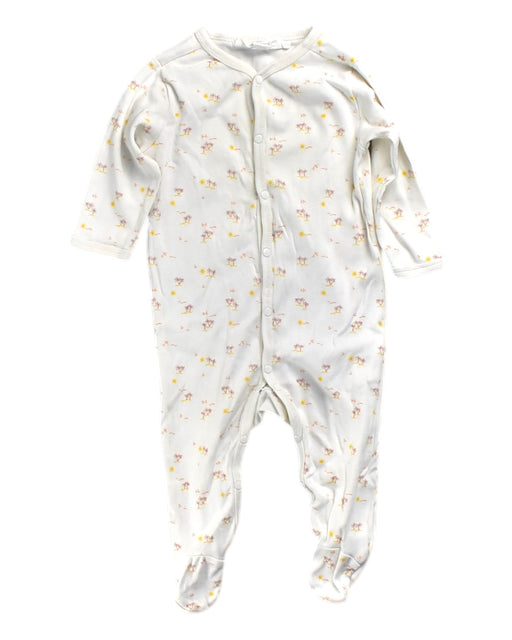 A White Onesies from Chateau de Sable in size 3-6M for boy. (Front View)