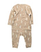 A Beige Long Sleeve Rompers from Minene in size 6-12M for neutral. (Front View)