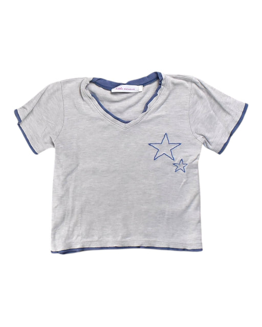 A Grey Short Sleeve T Shirts from Little Mercerie in size 6T for boy. (Front View)