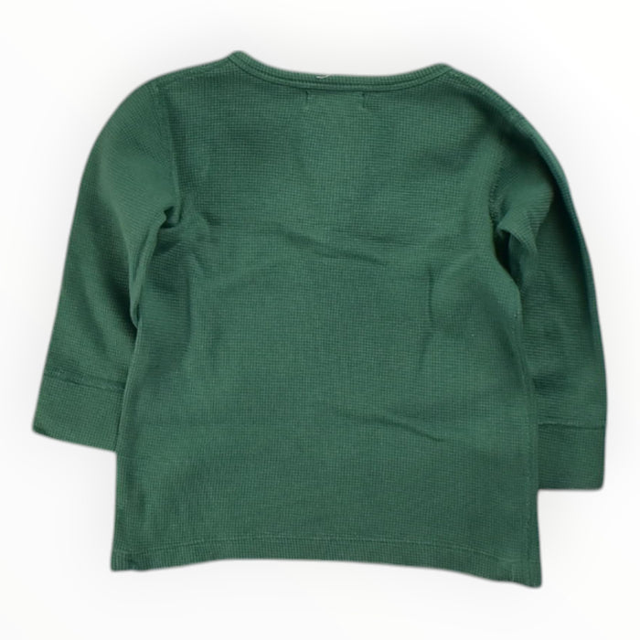 A Green Long Sleeve T Shirts from Sapling in size 12-18M for boy. (Back View)