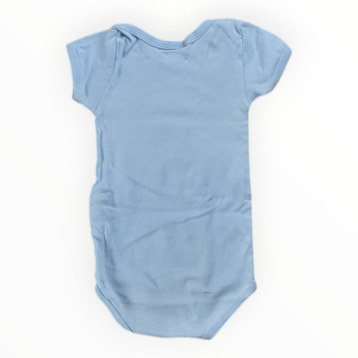 A Blue Short Sleeve Bodysuits from Petit Bateau in size 12-18M for boy. (Back View)