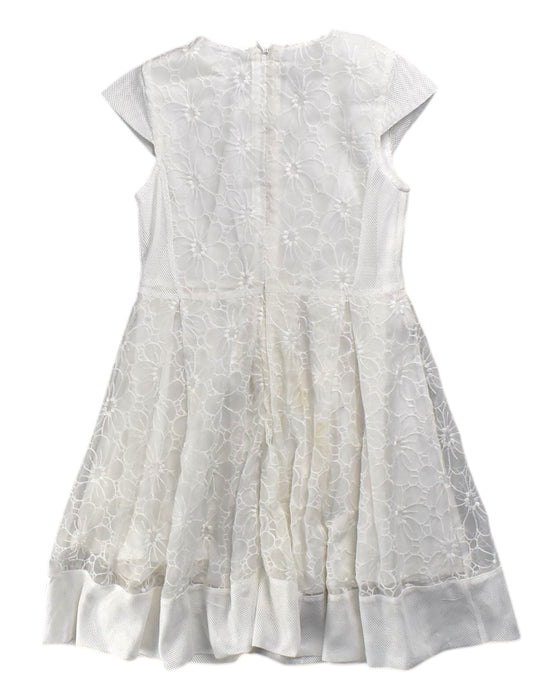 A White Short Sleeve Dresses from bloomB in size 5T for girl. (Back View)