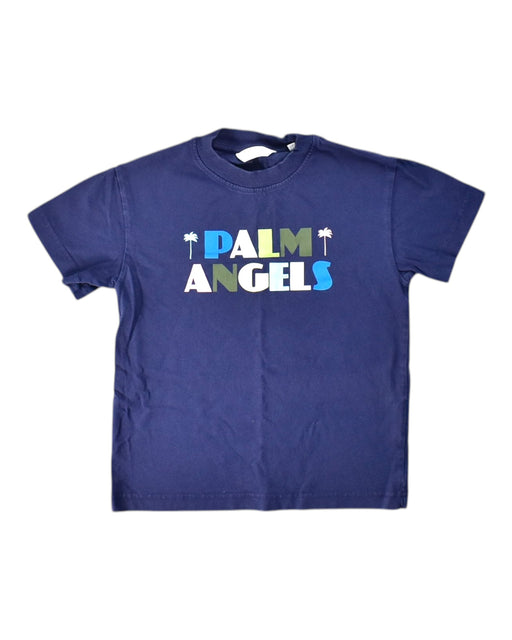 A Blue Short Sleeve T Shirts from Palm Angels in size 8Y for boy. (Front View)