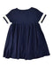 A Navy Short Sleeve Dresses from Petit Bateau in size 3T for girl. (Back View)