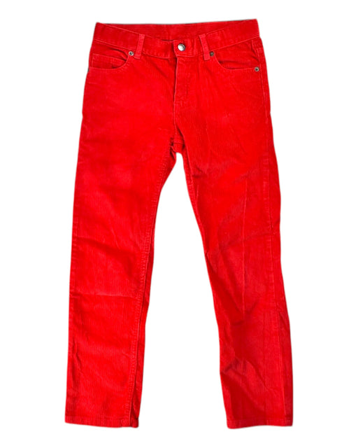 A Red Jeans from Petit Bateau in size 8Y for boy. (Front View)