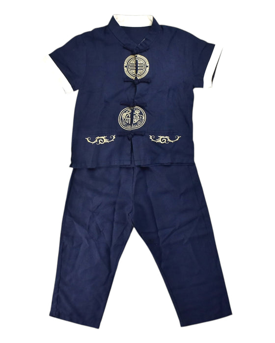 A Navy Pants Sets from Retykle in size 6T for boy. (Front View)