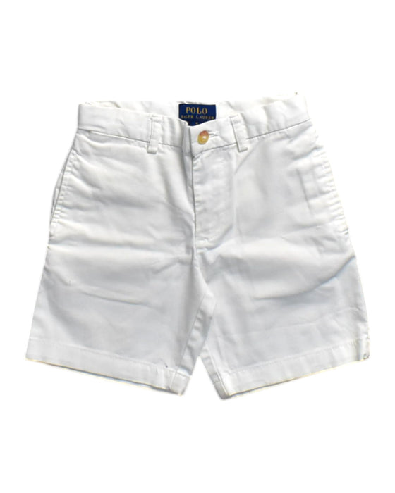 A White Shorts from Polo Ralph Lauren in size 5T for boy. (Front View)