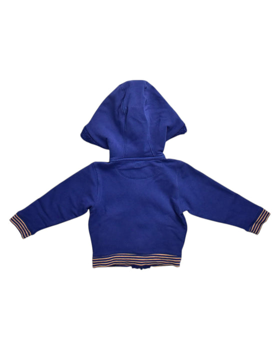 A Blue Hooded Sweatshirts from Chateau de Sable in size 18-24M for neutral. (Back View)