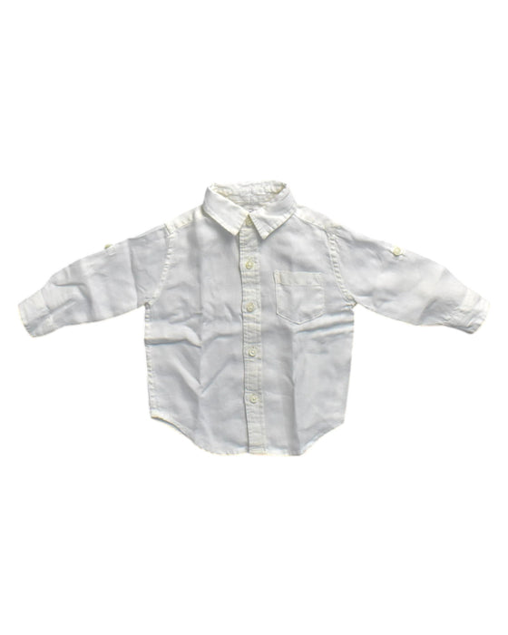 A White Long Sleeve Shirts from Janie & Jack in size 6-12M for neutral. (Front View)