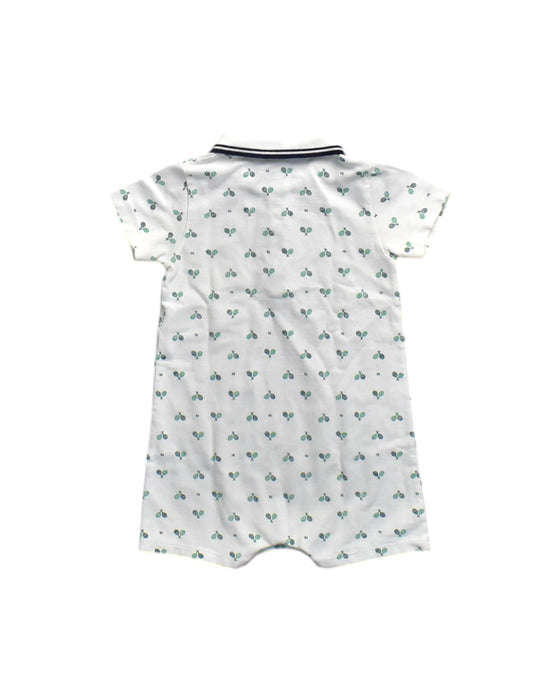 A White Short Sleeve Rompers from Petit Bateau in size 18-24M for neutral. (Back View)