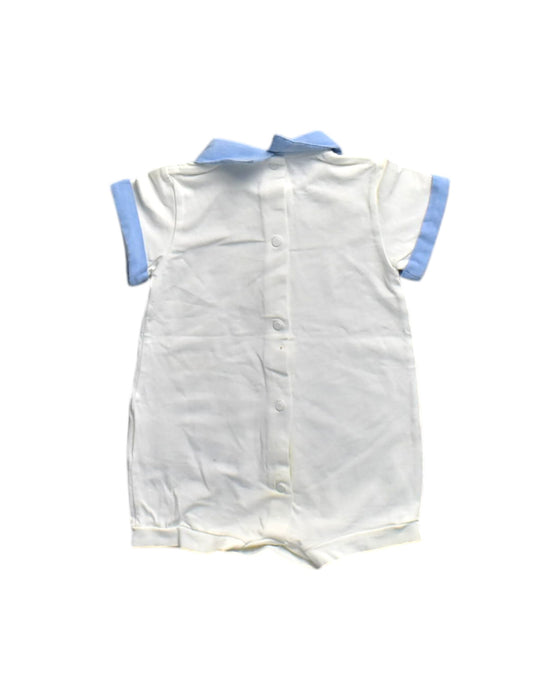 A White Short Sleeve Rompers from Moschino in size 6-12M for neutral. (Back View)