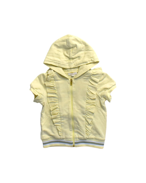 A Yellow Zippered Sweatshirts from Gucci in size 18-24M for girl. (Front View)