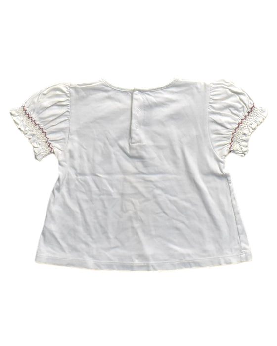 A White Short Sleeve Tops from Burberry in size 12-18M for girl. (Back View)