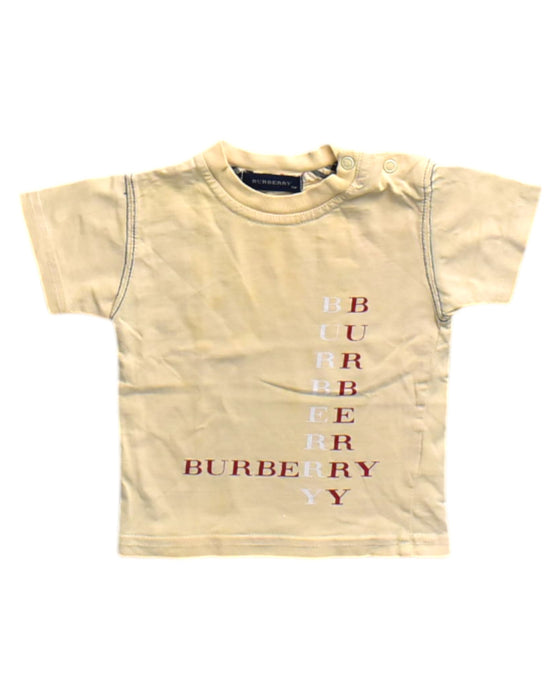 A Beige Short Sleeve T Shirts from Burberry in size 3-6M for neutral. (Front View)