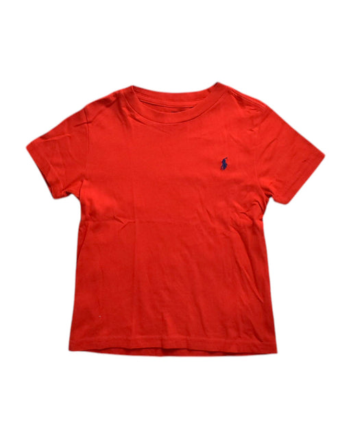 A Red Short Sleeve T Shirts from Polo Ralph Lauren in size 4T for neutral. (Front View)