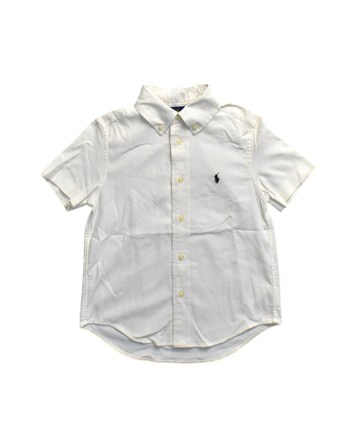 A White Short Sleeve Shirts from Ralph Lauren in size 5T for boy. (Front View)