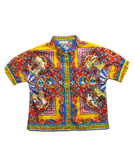 A Multicolour Short Sleeve Shirts from Dolce & Gabbana in size 5T for boy. (Front View)