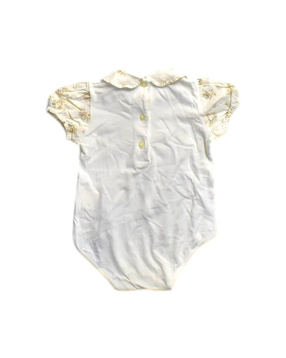 A Ivory Short Sleeve Bodysuits from Dolce & Gabbana in size 6-12M for girl. (Back View)