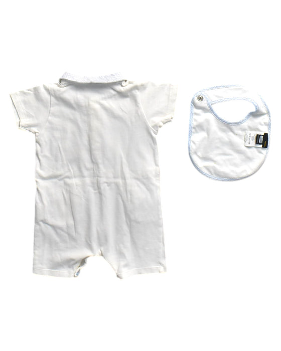 A White Short Sleeve Rompers from Fendi x Simonetta in size 3-6M for neutral. (Back View)