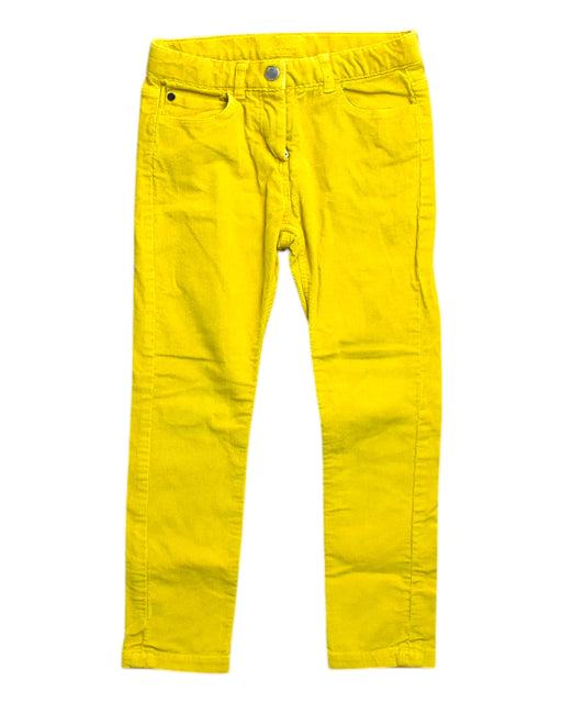 A Yellow Jeans from Jacadi in size 5T for girl. (Front View)