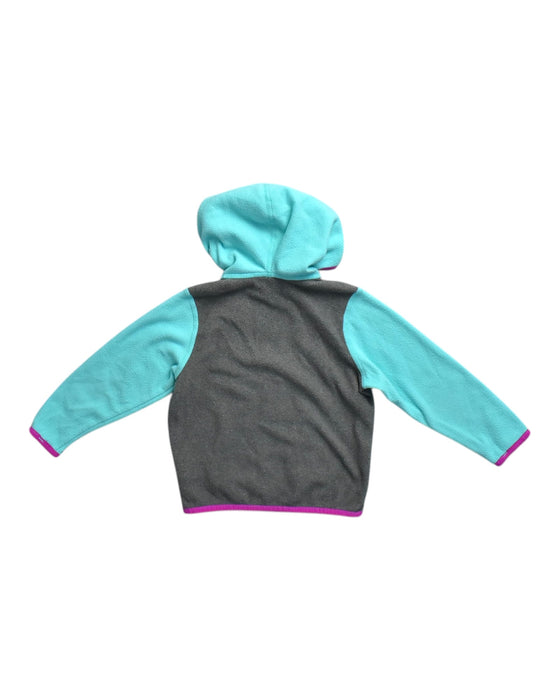 A Blue Zippered Sweatshirts from The North Face in size 18-24M for girl. (Back View)