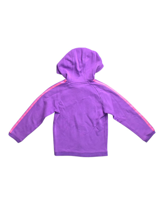 A Purple Zippered Sweatshirts from Adidas in size 5T for girl. (Back View)