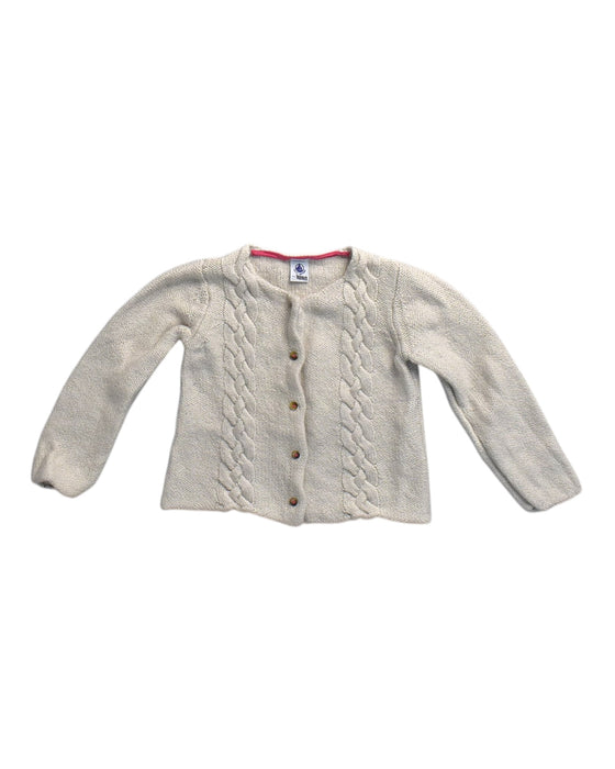 A Ivory Cardigans from Petit Bateau in size 4T for neutral. (Front View)