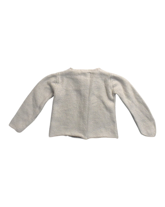 A Ivory Cardigans from Petit Bateau in size 4T for neutral. (Back View)