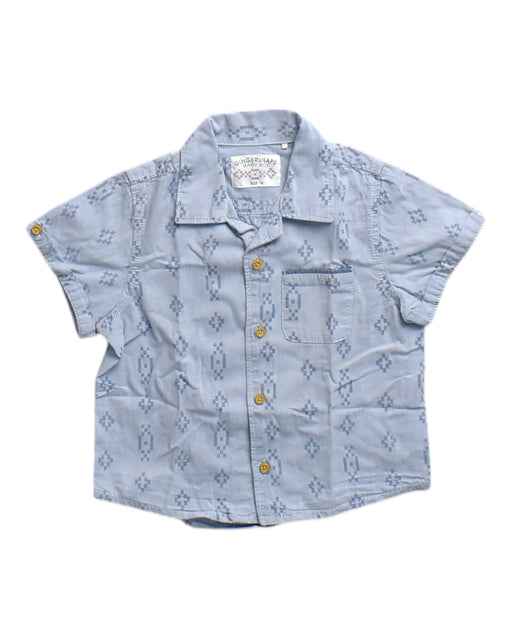 A Blue Short Sleeve Shirts from Gingersnaps in size 12-18M for boy. (Front View)