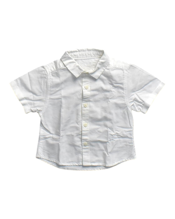 A White Short Sleeve Shirts from Chateau de Sable in size 6-12M for boy. (Front View)