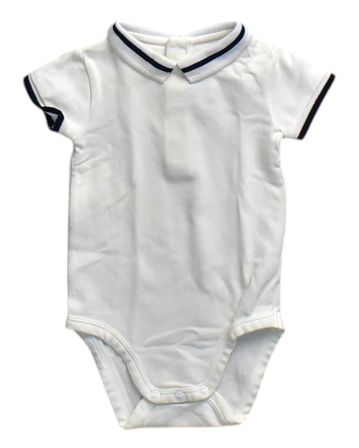 A White Short Sleeve Bodysuits from Jacadi in size 0-3M for neutral. (Front View)