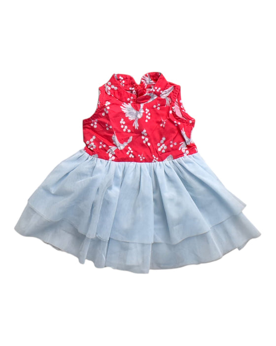 A Multicolour Sleeveless Dresses from Elly in size 3-6M for girl. (Front View)