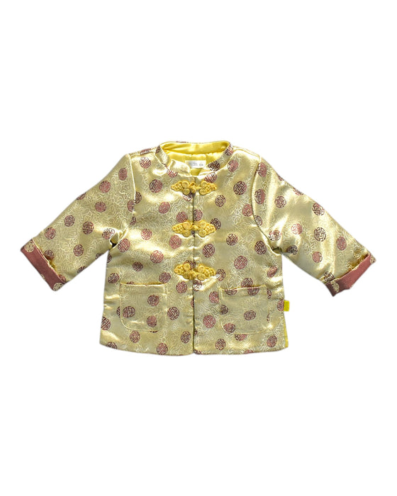 A Gold Lightweight Jackets from Retykle in size 6-12M for boy. (Front View)