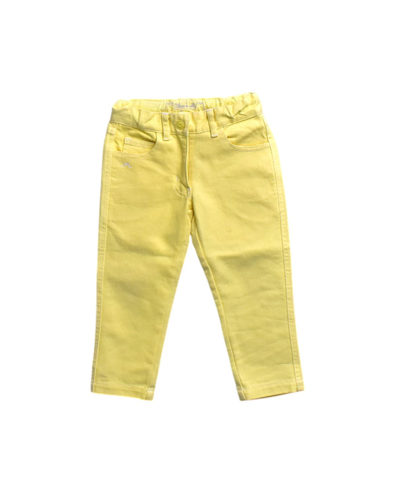 A Yellow Casual Pants from Chateau de Sable in size 3T for neutral. (Front View)