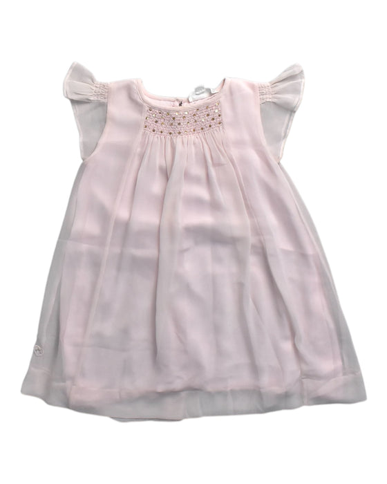 A Pink Sleeveless Dresses from Chateau de Sable in size 4T for girl. (Front View)