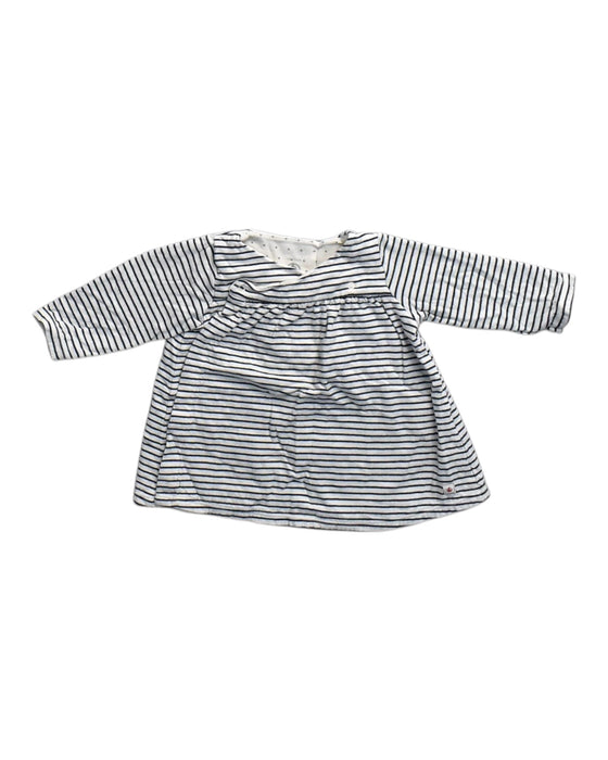 A Navy Long Sleeve Dresses from Petit Bateau in size 6-12M for neutral. (Front View)