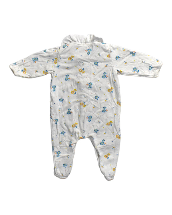 A White Onesies from Petit Bateau in size 6-12M for neutral. (Back View)