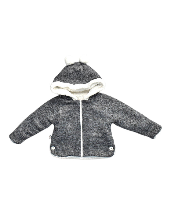 A Grey Puffer/Quilted Coats & Outerwear from Boboli in size 6-12M for neutral. (Front View)