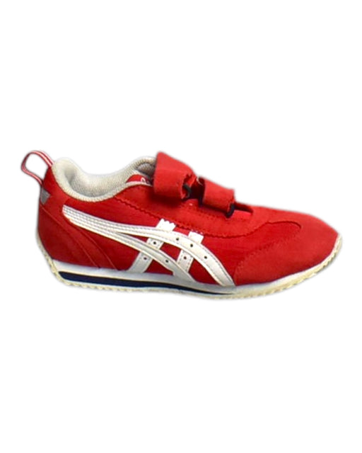 A Red Sneakers from ASICS in size 5T for neutral. (Front View)