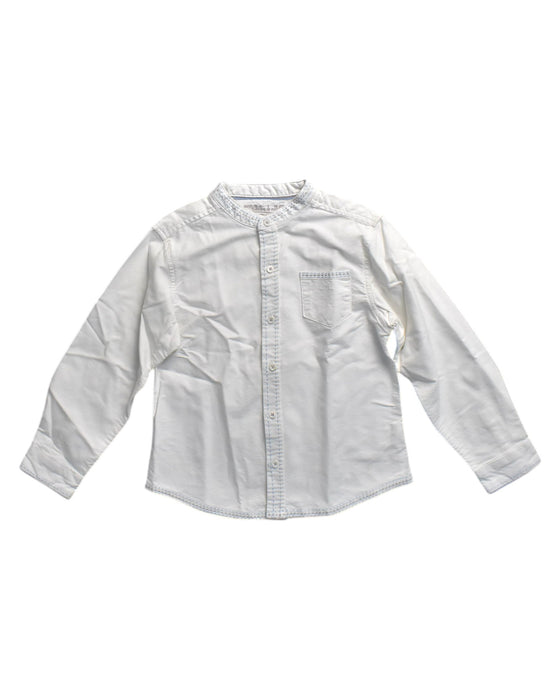 A White Long Sleeve Shirts from Chateau de Sable in size 6T for boy. (Front View)