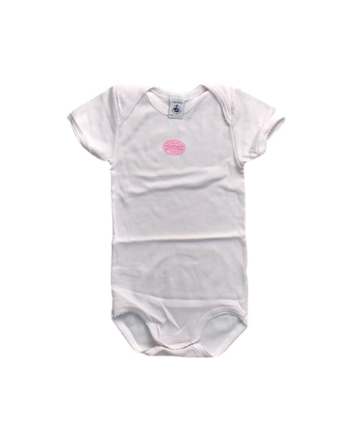 A White Short Sleeve Bodysuits from Petit Bateau in size 3T for neutral. (Front View)