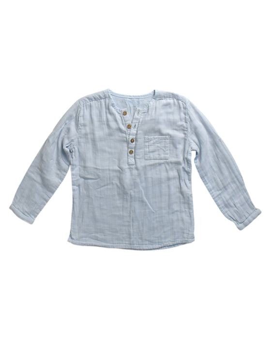 A Blue Long Sleeve Shirts from Chateau de Sable in size 8Y for neutral. (Front View)